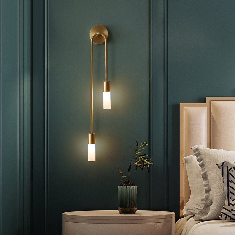 Decor Lighting Table Lamps - レトロ背景リビングルーム通路寝室ランプベッドサイド北欧クリエイティブLED装飾壁照明モダンミニマリストウォールランプ