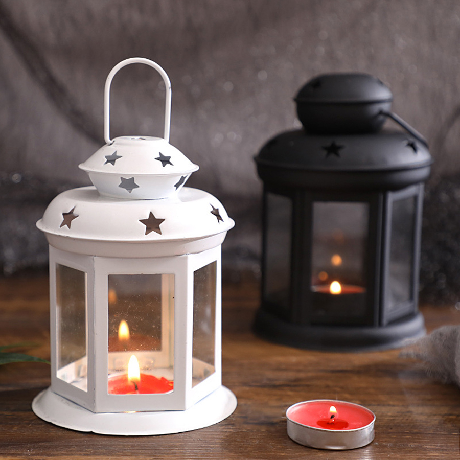 Outdoor Lighting Wedding Decor - ハンギングキャンドルランプオーナメントガラスランタンメタルフレーム屋内および屋外のアクティビティ、誕生日パーティー、結婚式に最適