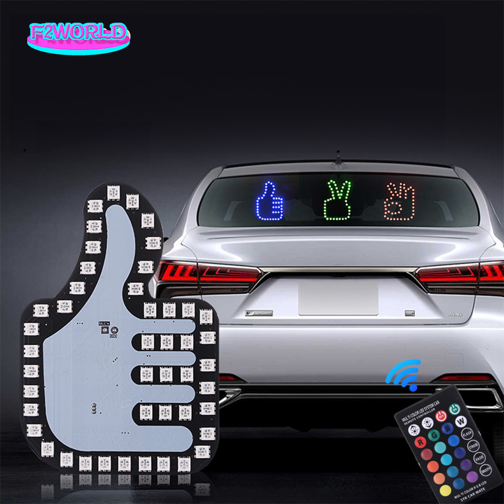 Ok Lighting Decor - リモコン付き車の親指フィンガーランプ、LEDライト、okの記号、屋外の面白い装飾アクセサリー