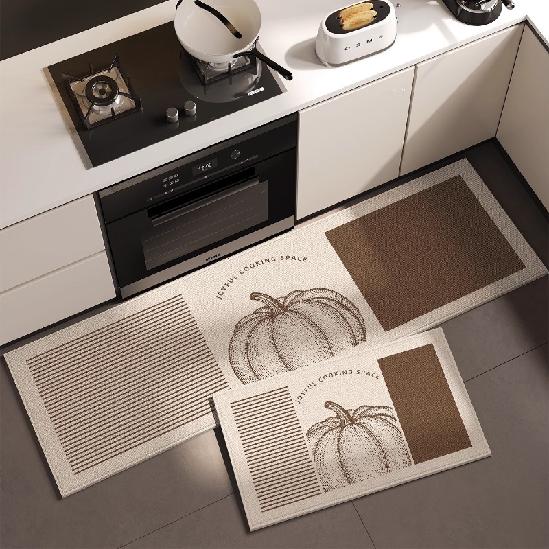 Decor Lighting Online - モダンライトラグジュアリーキッチンカーペット PVCレザー 洗えるフロアマット 防水・防油・防汚 ホームデコレーションラグ
