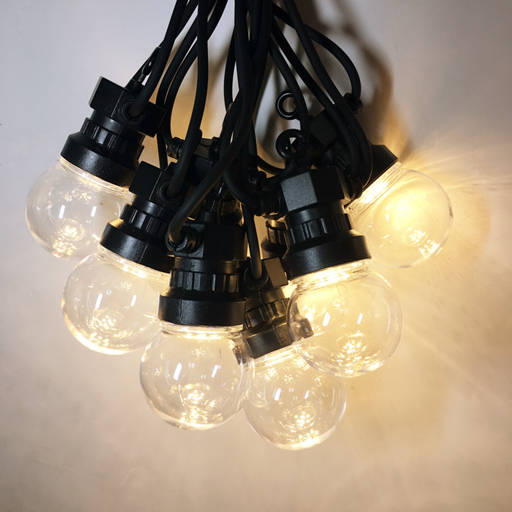 Outdoor Lighting Wedding Decor - 屋外グローブ LED クリアボールストリングライト、LED レトロフェストゥーンガーランドストリングウェディングパーティーパティオガーデン装飾壁用
