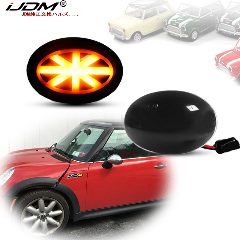Union Lighting & Decor Reviews - iJDM アンバーユニオンジャックロゴLEDライト フェンダーサイドマーカーライト MINI Cooper Gen2