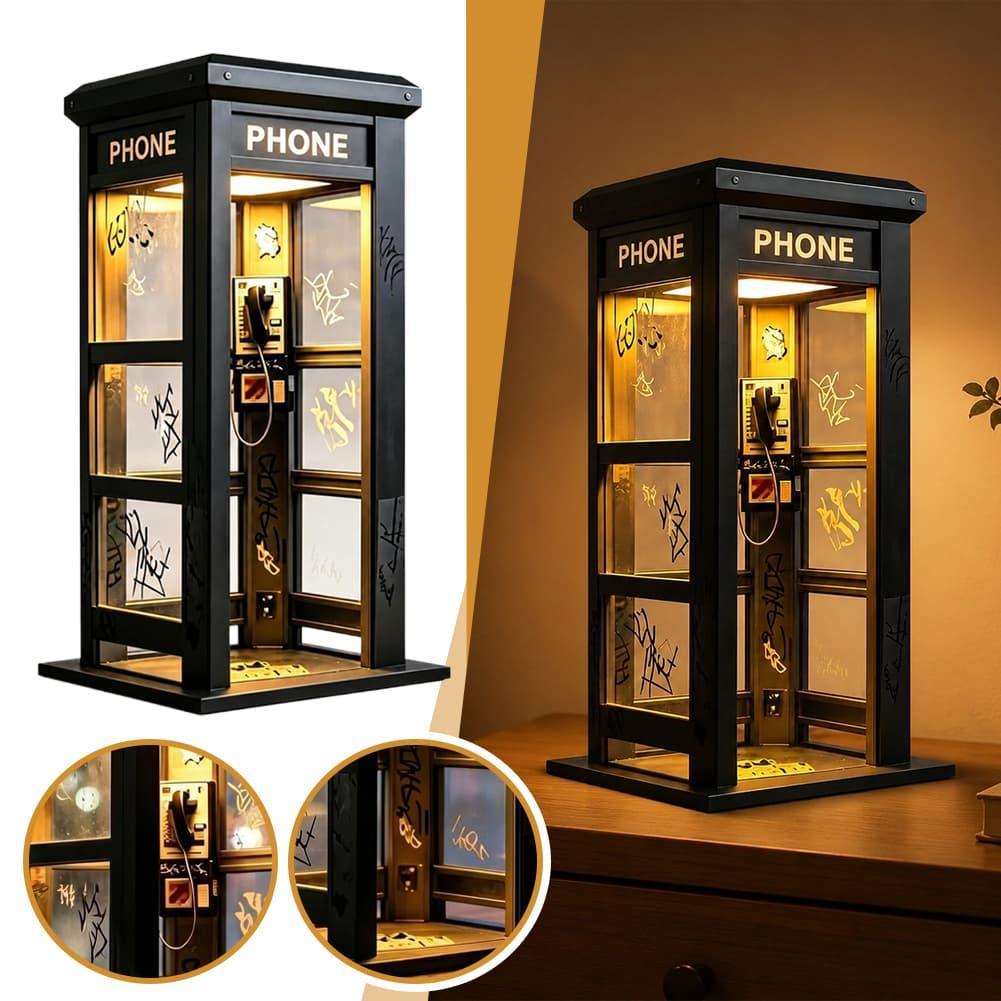 Decor Lighting Table Lamps - ヴィンテージロンドン電話ボックステーブルランプ レトロ電話ボックスナイトライト 装飾デスクライト 家庭用デスクトップオーナメントギフト