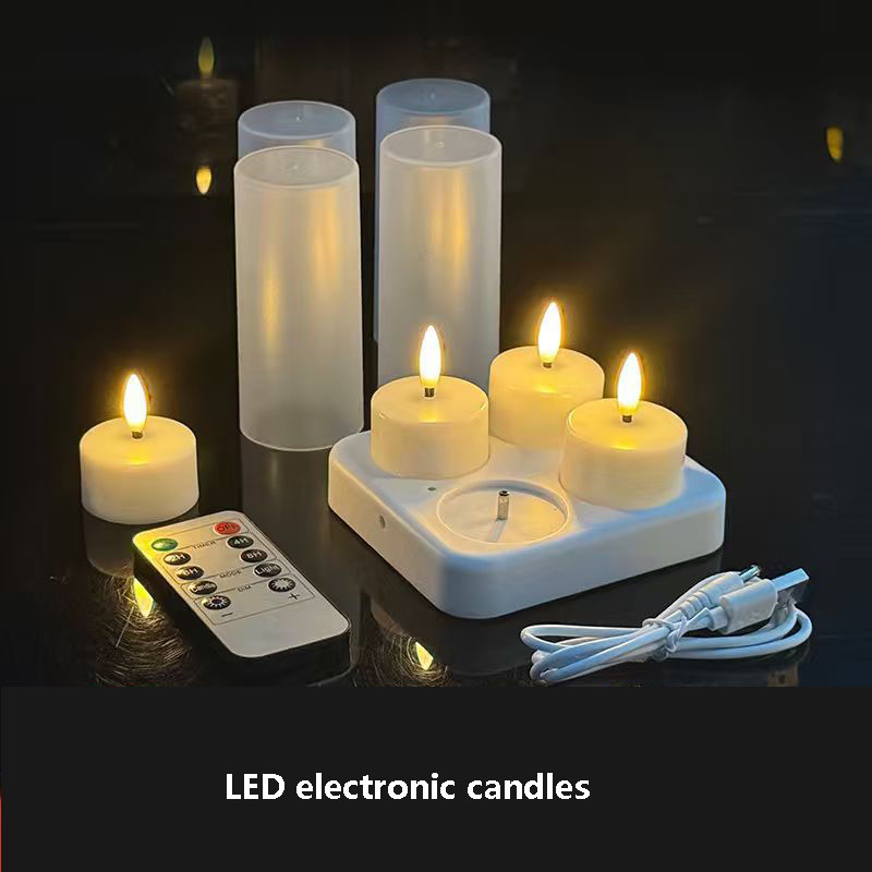 4/6/12 個充電式 LED ティーライトキャンドル リモ - Outdoor Lighting Wedding Decor のレビューと価格