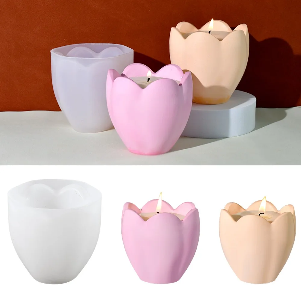 チューリップキャンドルホルダーシリコーン金型花樹脂石鹸箱作成 - Candle Holder Set のレビューと価格