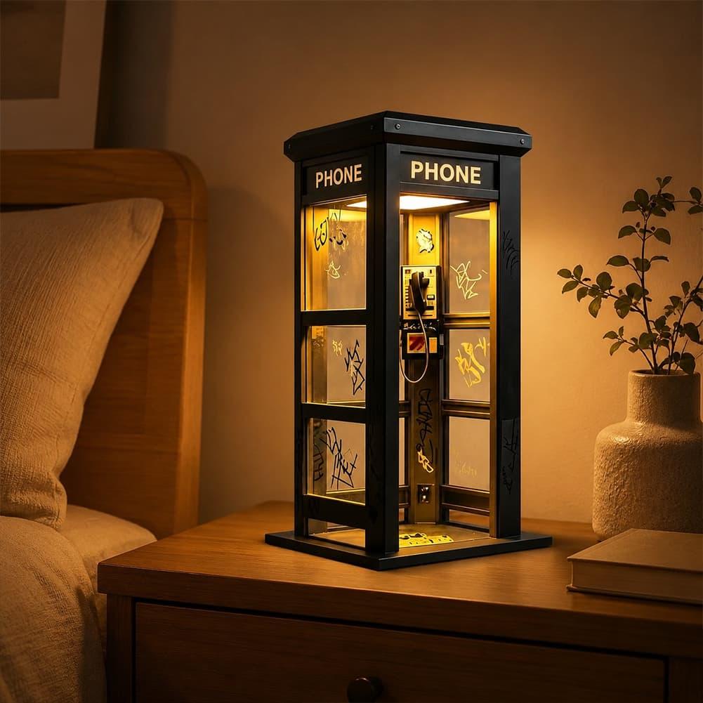 レトロな落書き電話ボックス型テーブルランプ ミニロンドン電話 - Decor Lighting Table Lamps のレビューと価格