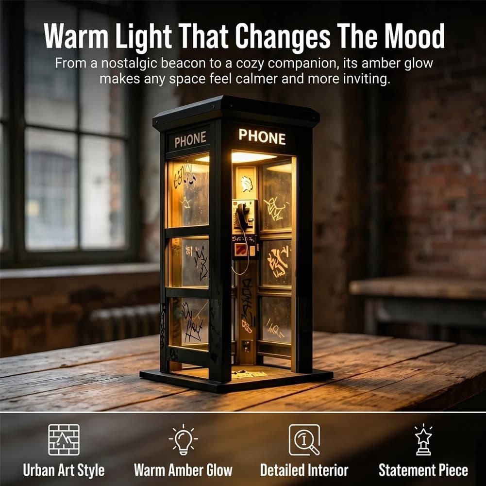 レトロな落書き電話ボックス型テーブルランプ ミニロンドン電話 - Decor Lighting Table Lamps のレビューと価格