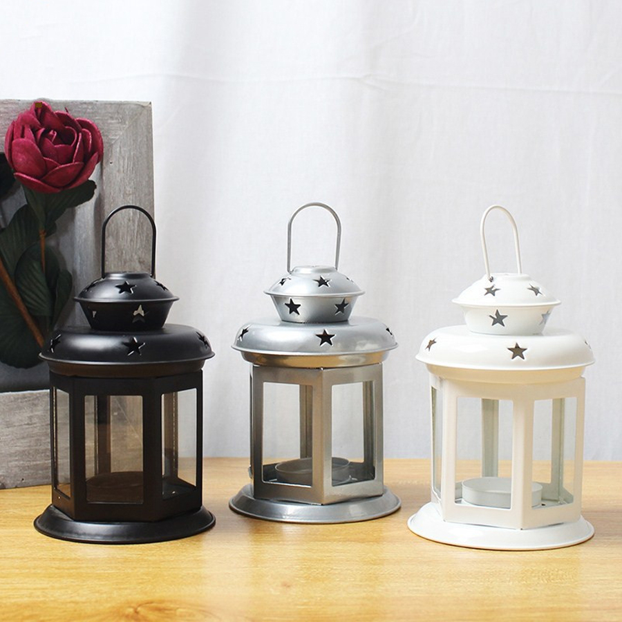 ハンギングキャンドルランプオーナメントガラスランタンメタルフ - Outdoor Lighting Wedding Decor のレビューと価格