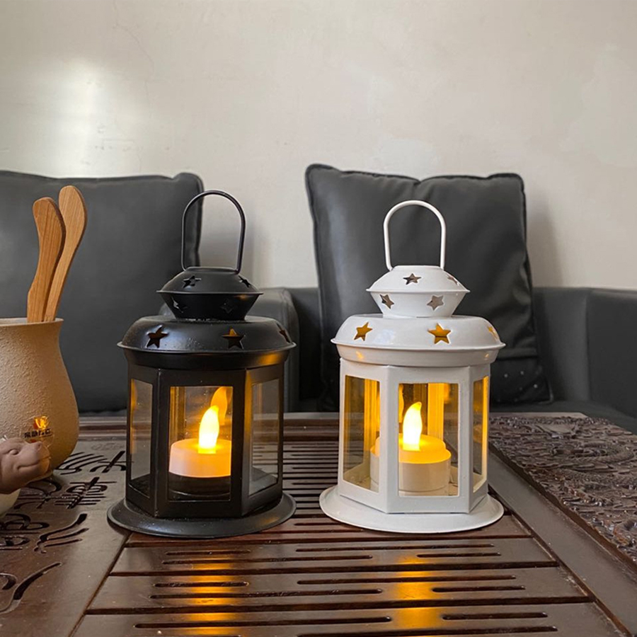 ハンギングキャンドルランプオーナメントガラスランタンメタルフ - Outdoor Lighting Wedding Decor のレビューと価格