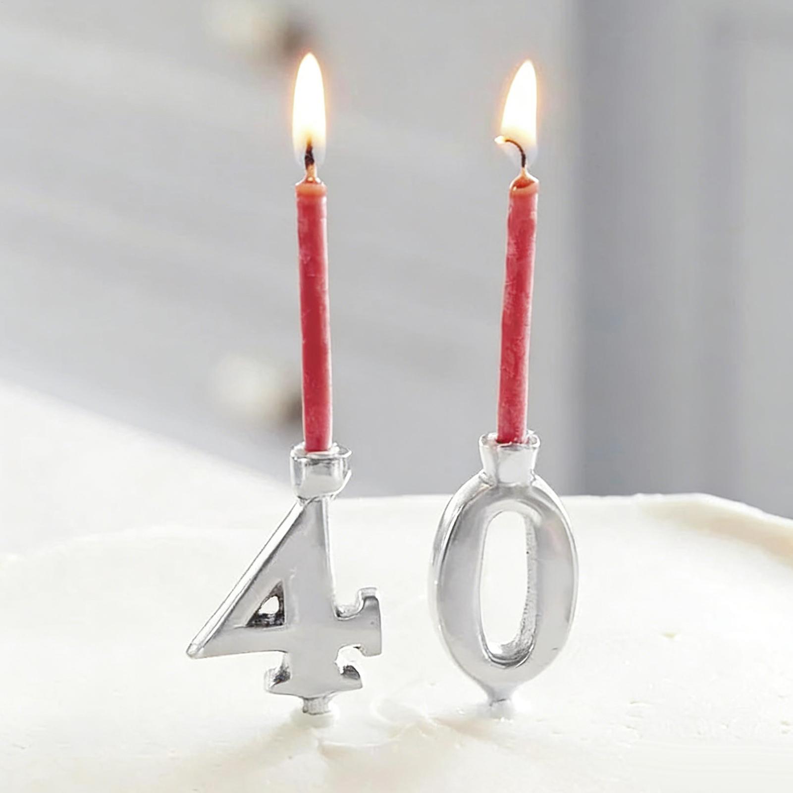 再利用可能な数字のバースデーキャンドルホルダーセット、誕生日 - Candle Holder Set のレビューと価格