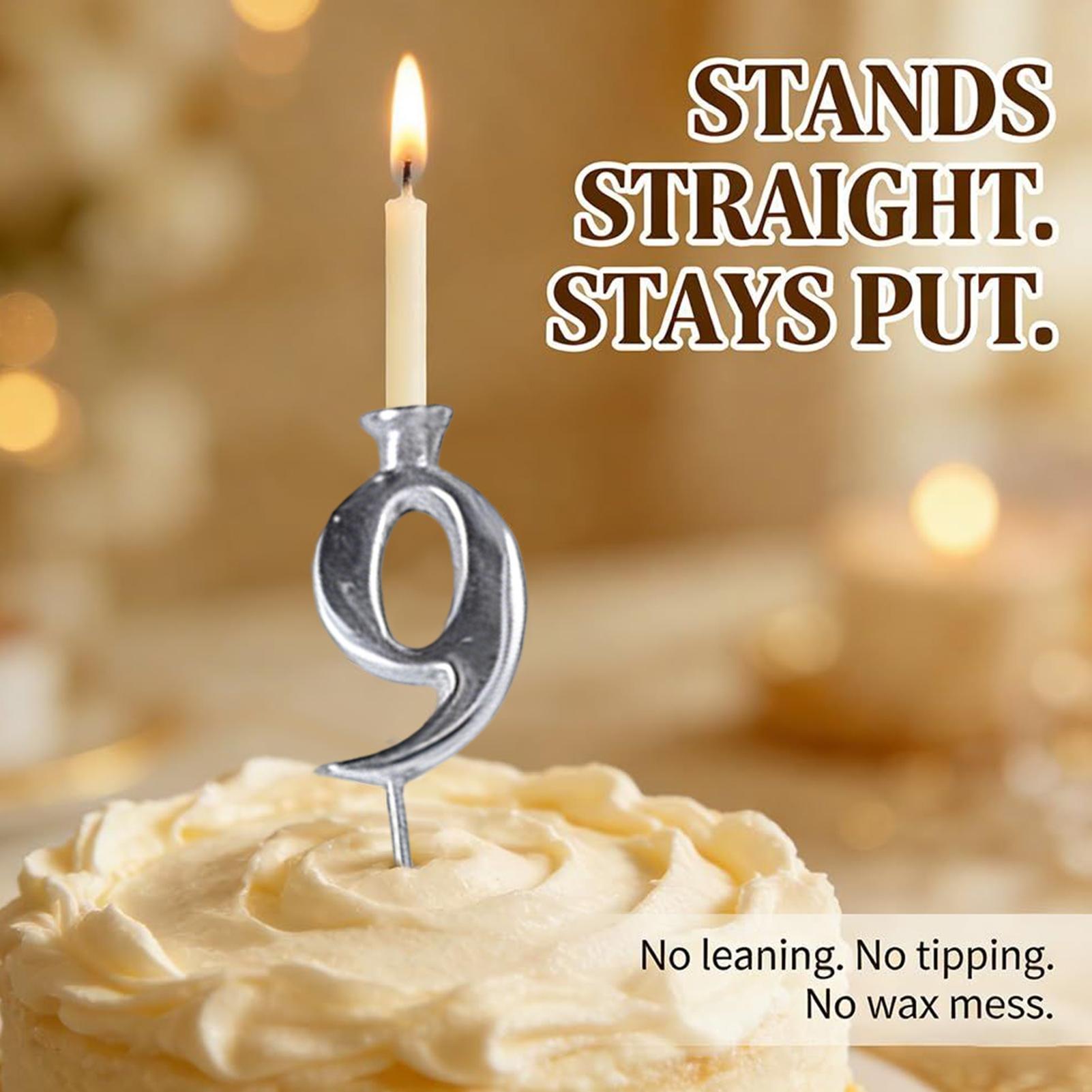 再利用可能な数字のバースデーキャンドルホルダーセット、誕生日 - Candle Holder Set のレビューと価格