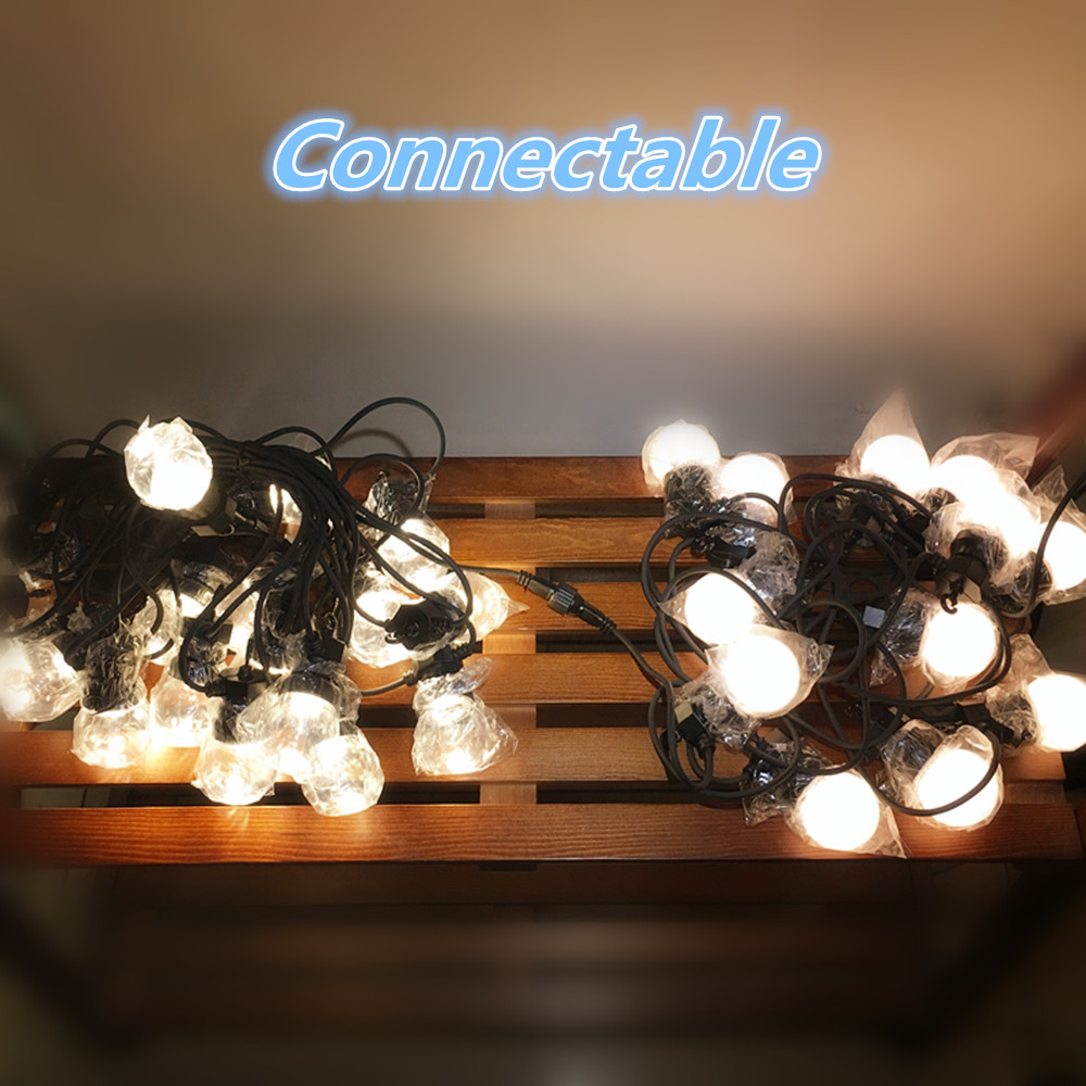 屋外グローブ LED クリアボールストリングライト、LED  - Outdoor Lighting Wedding Decor のレビューと価格