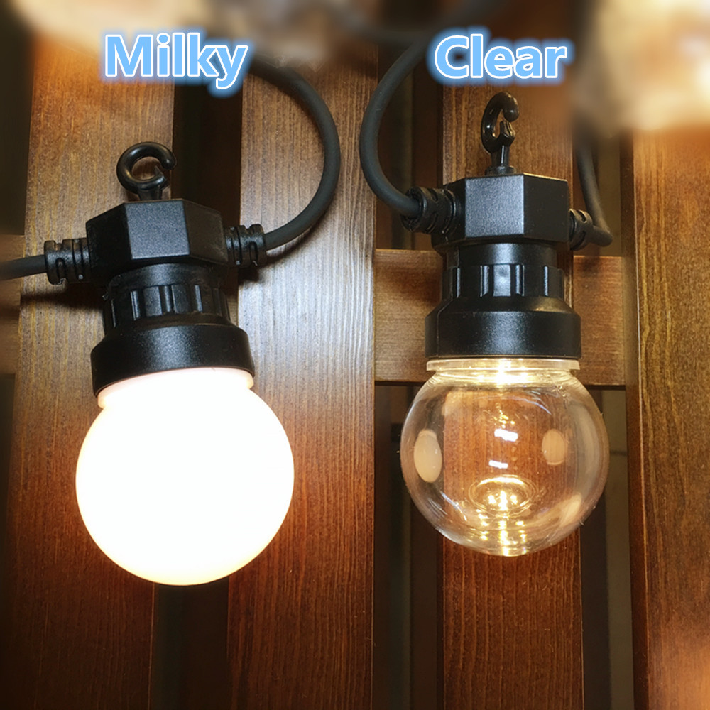 屋外グローブ LED クリアボールストリングライト、LED  - Outdoor Lighting Wedding Decor のレビューと価格