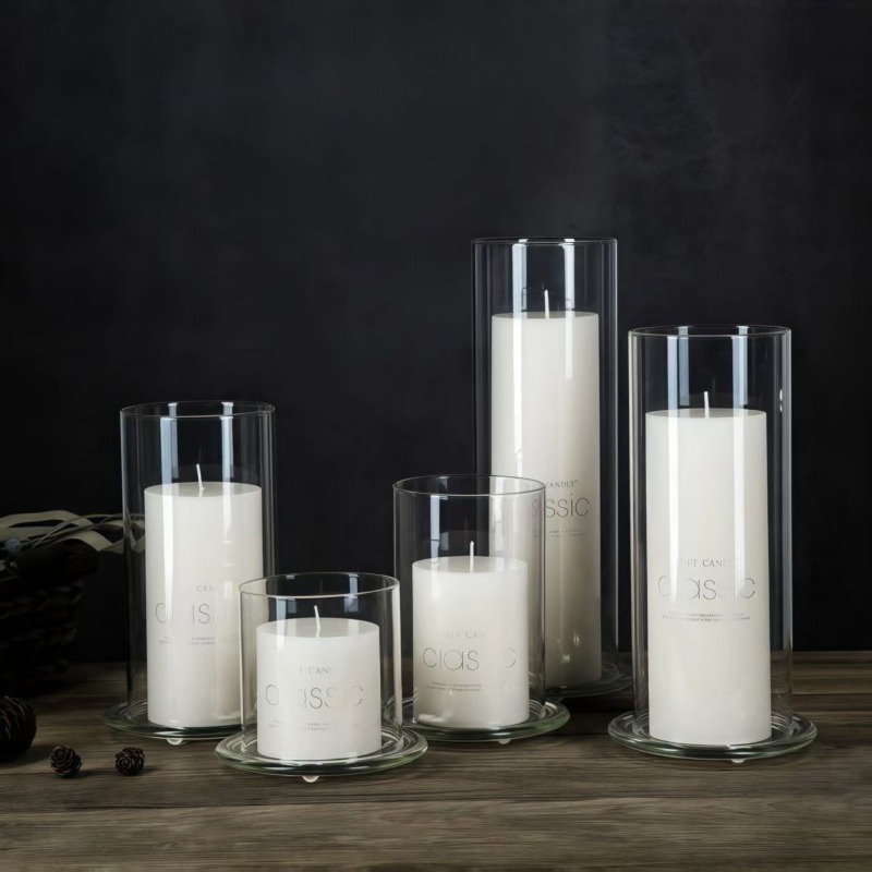 大型ハリケーンキャンドルホルダー-ガラスシリンダー-オープン - Candle Holder Set のレビューと価格
