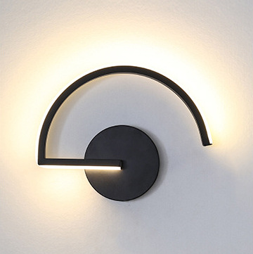 モダンな北欧LEDウォールランプ、ミニマリストブラック幾何学 - Decor Lighting Table Lamps のレビューと価格