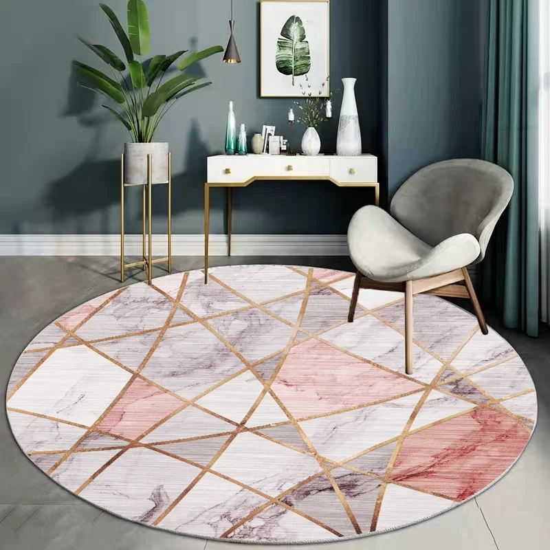 ~O~リビングルーム用の軽奢な丸型フロアマット – 柔らかい - Decor Lighting Online のレビューと価格