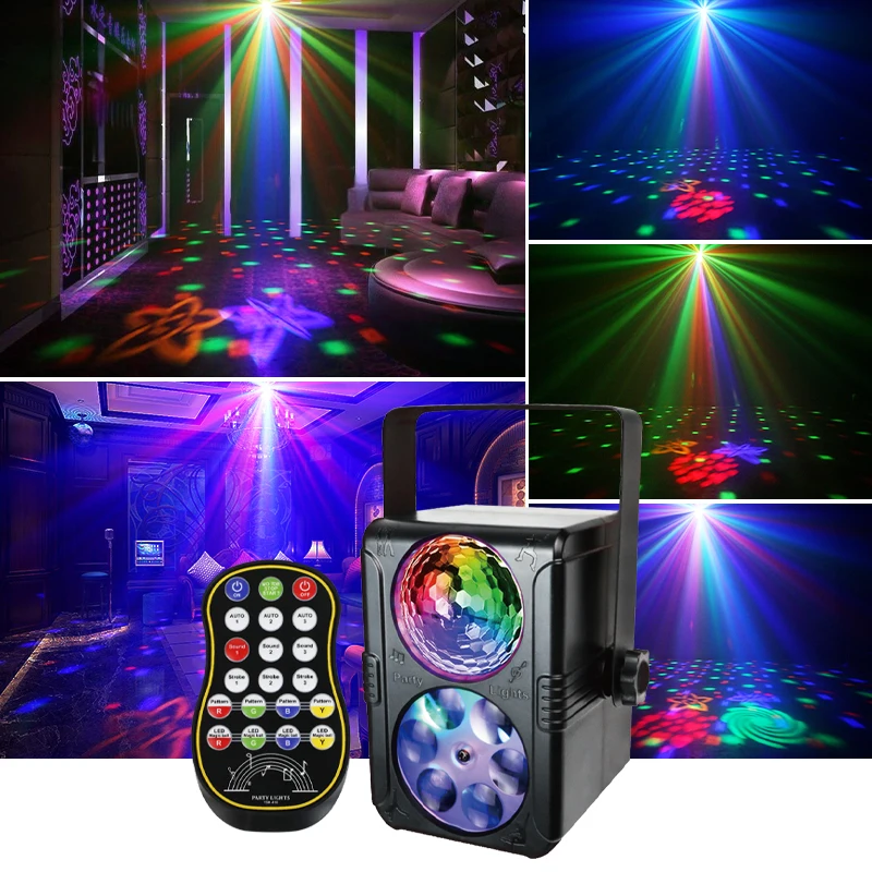 LED レーザー投影舞台照明 RGBW DJ ディスコパーテ - Lighting Effect Home Decor のレビューと価格