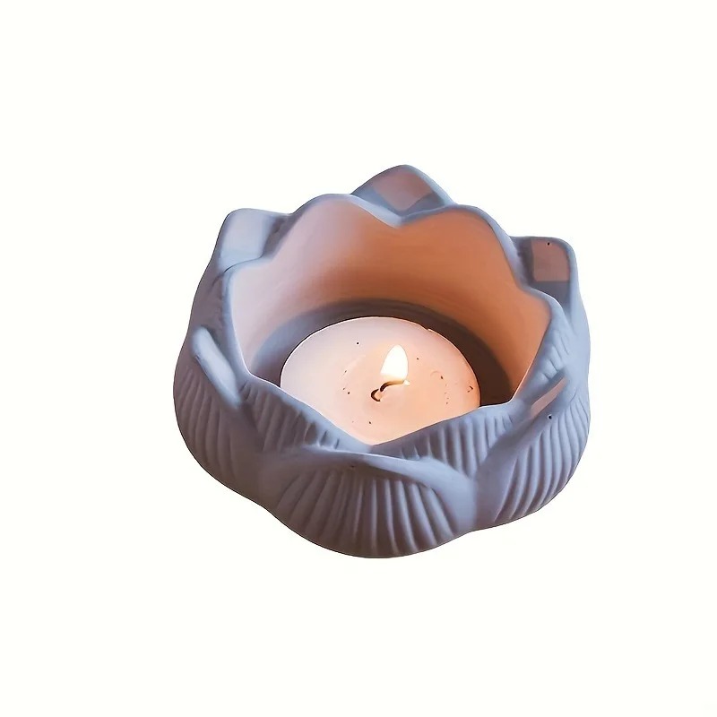 1pc DIY 蓮の花シリコーン樹脂金型キャンドルホルダー/ - Candle Holder Set のレビューと価格