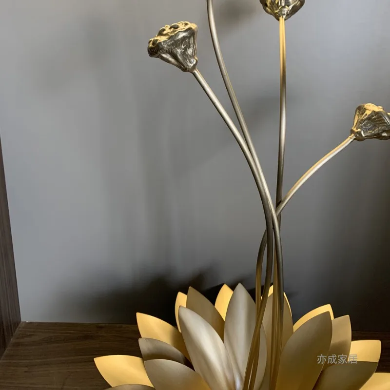 モダンでクリエイティブなライトラグジュアリー蓮の花の全銅製オ - Home Decor Lighting Wholesale のレビューと価格