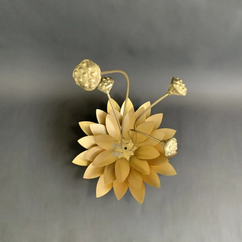 モダンでクリエイティブなライトラグジュアリー蓮の花の全銅製オ - Home Decor Lighting Wholesale のレビューと価格