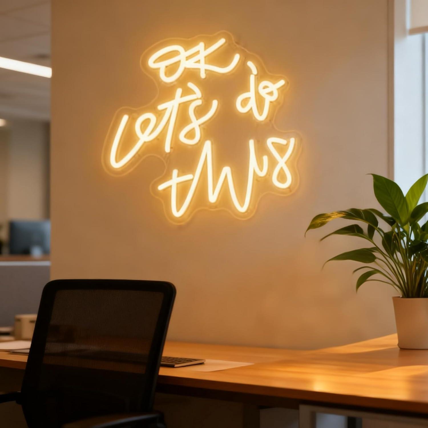 OK、さあ始めましょう。ネオンサインモチベーションを高めるU - Ok Lighting Decor のレビューと価格