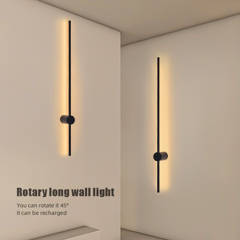 モダンな充電式LEDウォールスコンスランプ、ブラックアルミニ - Decor Lighting Table Lamps のレビューと価格