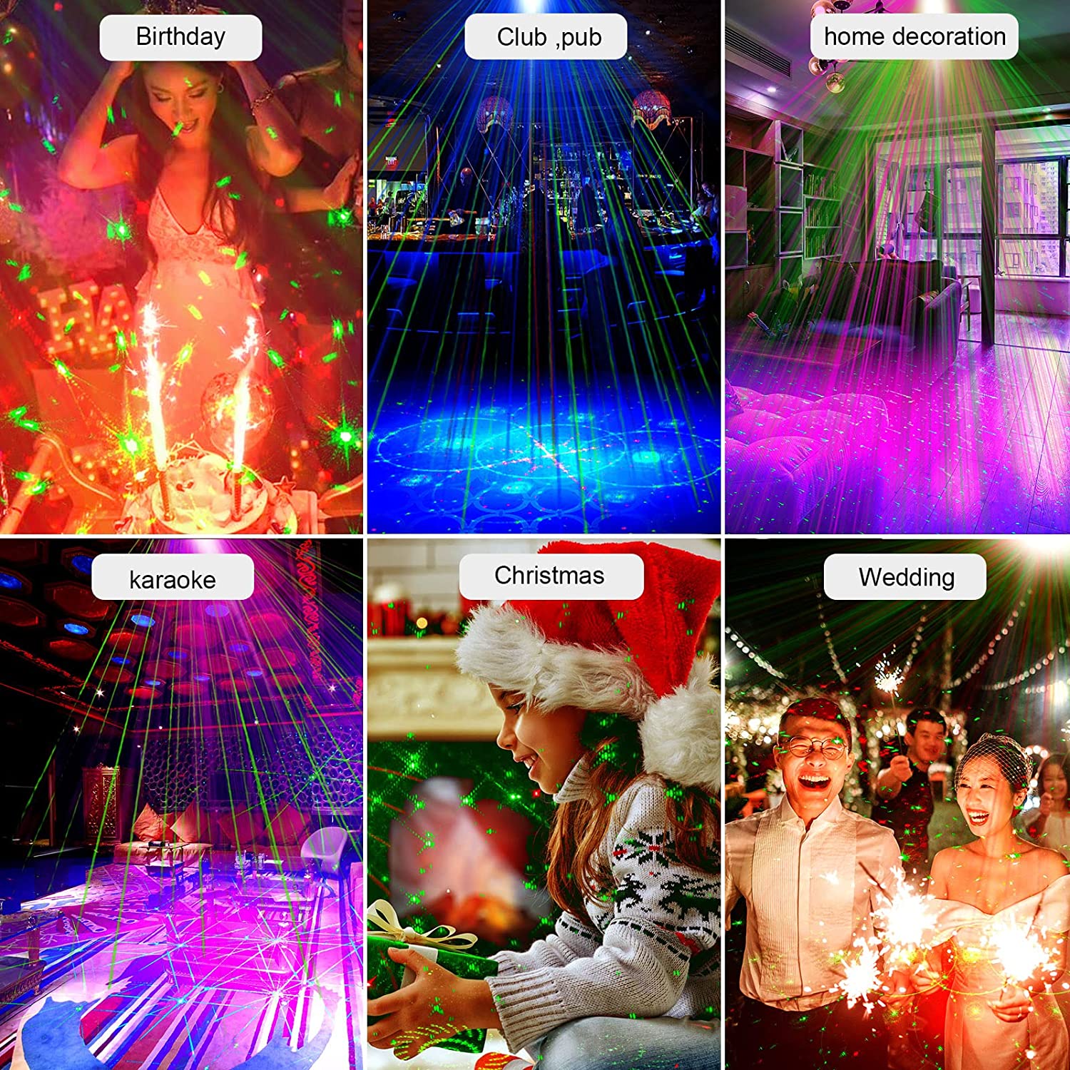 家の装飾、dj、クリスマスプロジェクター、ディスコ、ラグビー - Lighting Effect Home Decor のレビューと価格