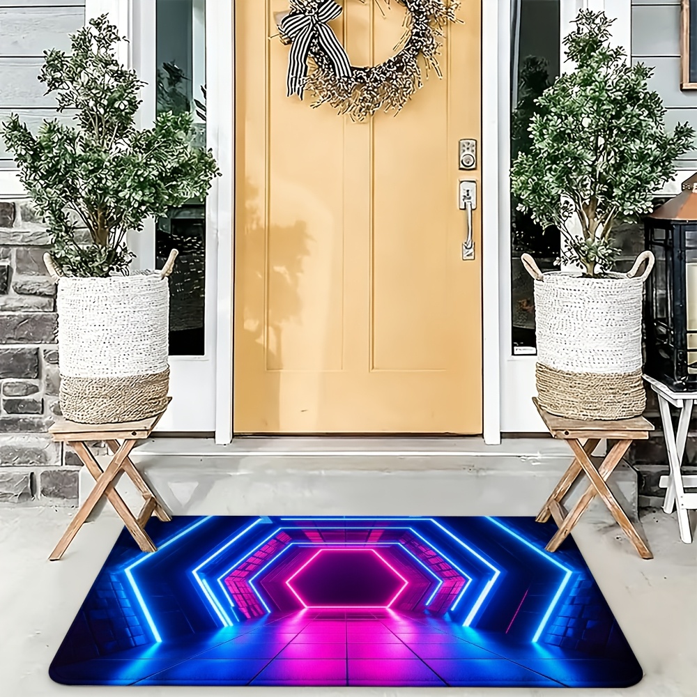 サイバーパンクネオンライトエフェクトドアマット、未来的なLE - Lighting Effect Home Decor のレビューと価格