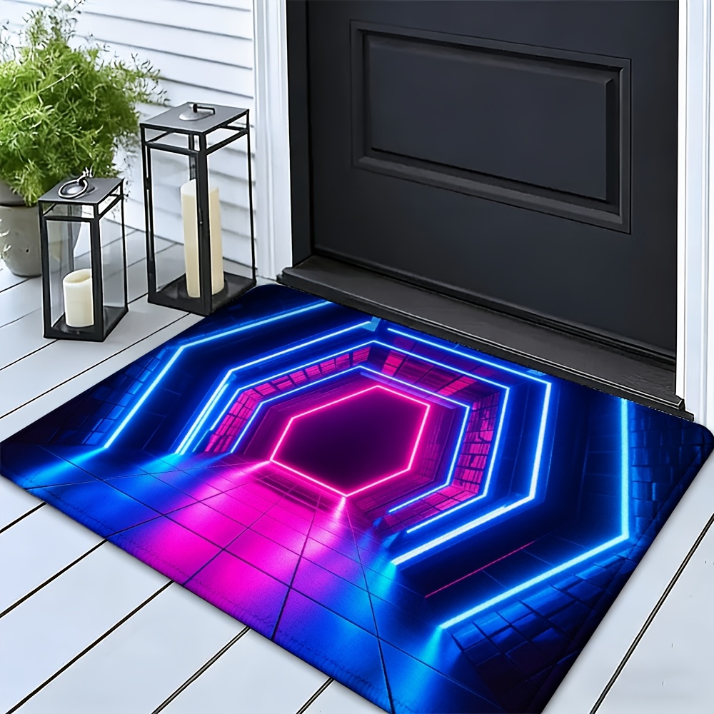 サイバーパンクネオンライトエフェクトドアマット、未来的なLE - Lighting Effect Home Decor のレビューと価格
