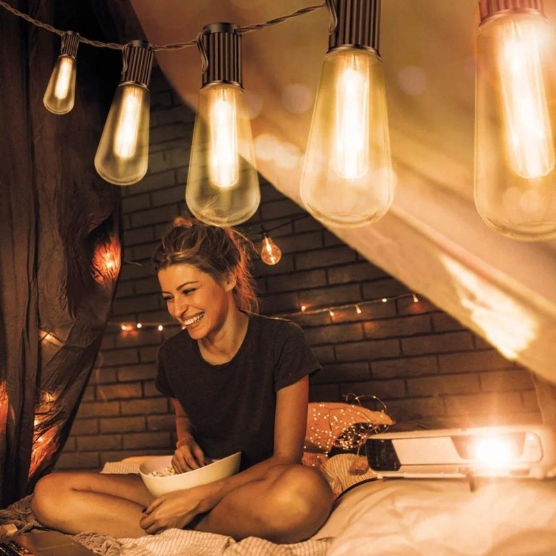 屋外用ソーラーLEDパパイヤ型フェアリーストリングライト 防 - Outdoor Lighting Wedding Decor のレビューと価格