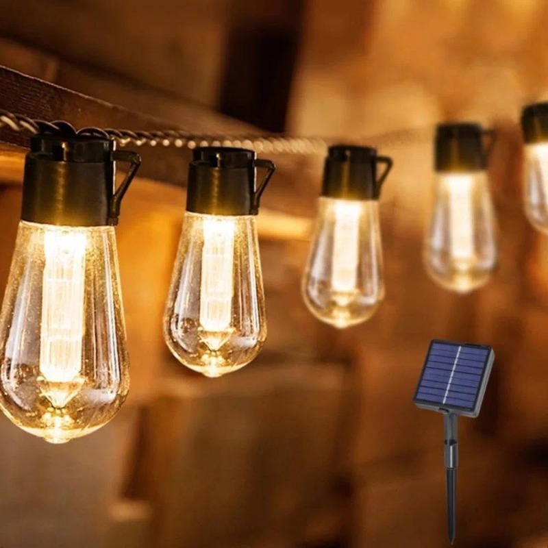 屋外用ソーラーLEDパパイヤ型フェアリーストリングライト 防 - Outdoor Lighting Wedding Decor のレビューと価格